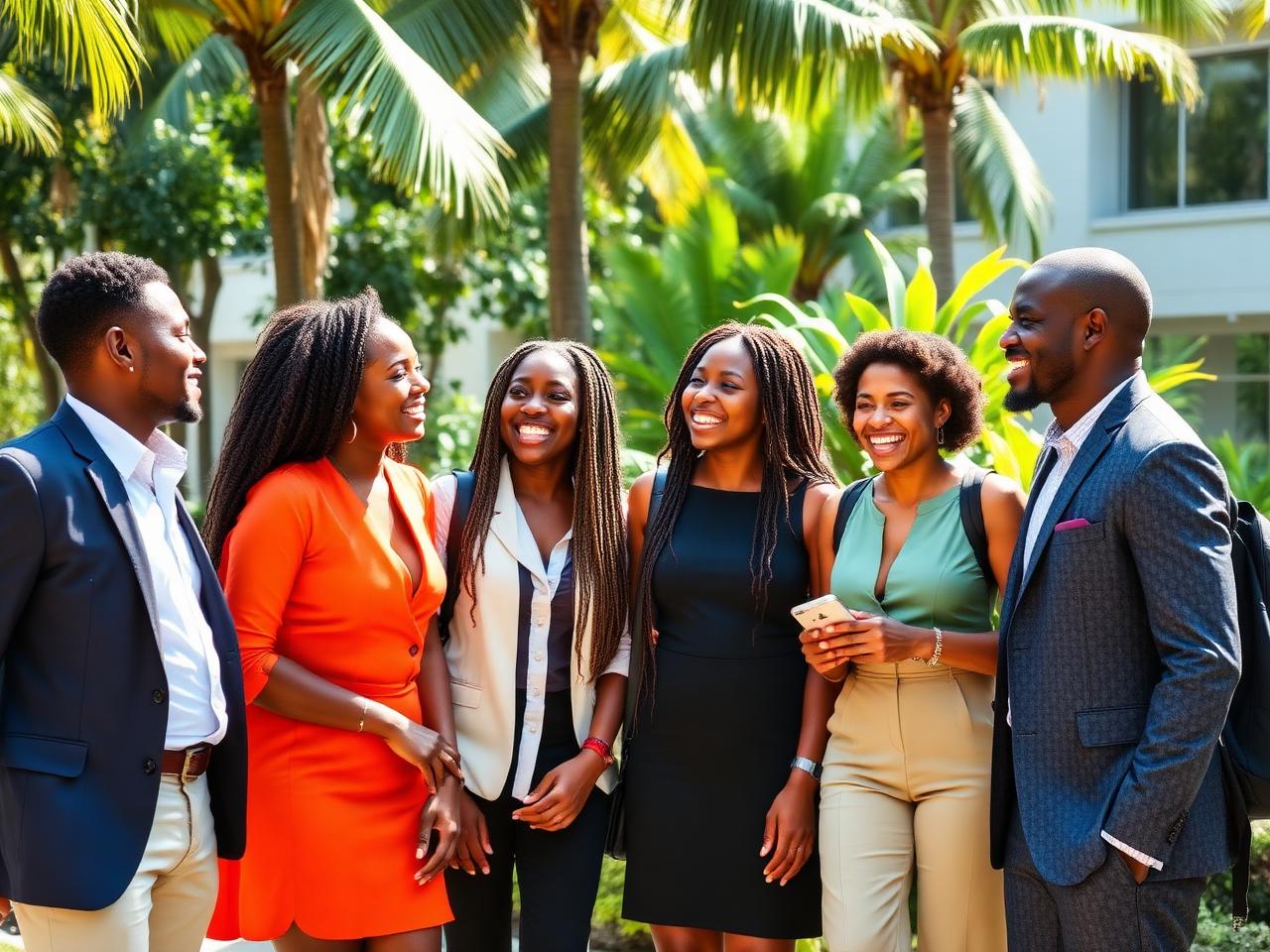 Students connecting on campus
